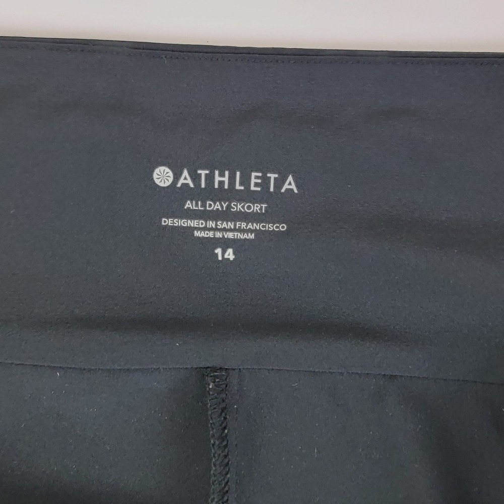 Athleta All Day Skort 14 Black High Rise Active Travel Golf Skirt Gorpcore - Picture 4 of 14